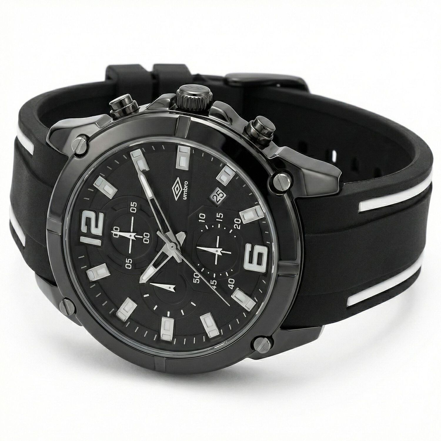 Reloj An&aacute;logo Hombre Umbro Plus Negro/ Blanco Umbp-1500-89 image number 1.0