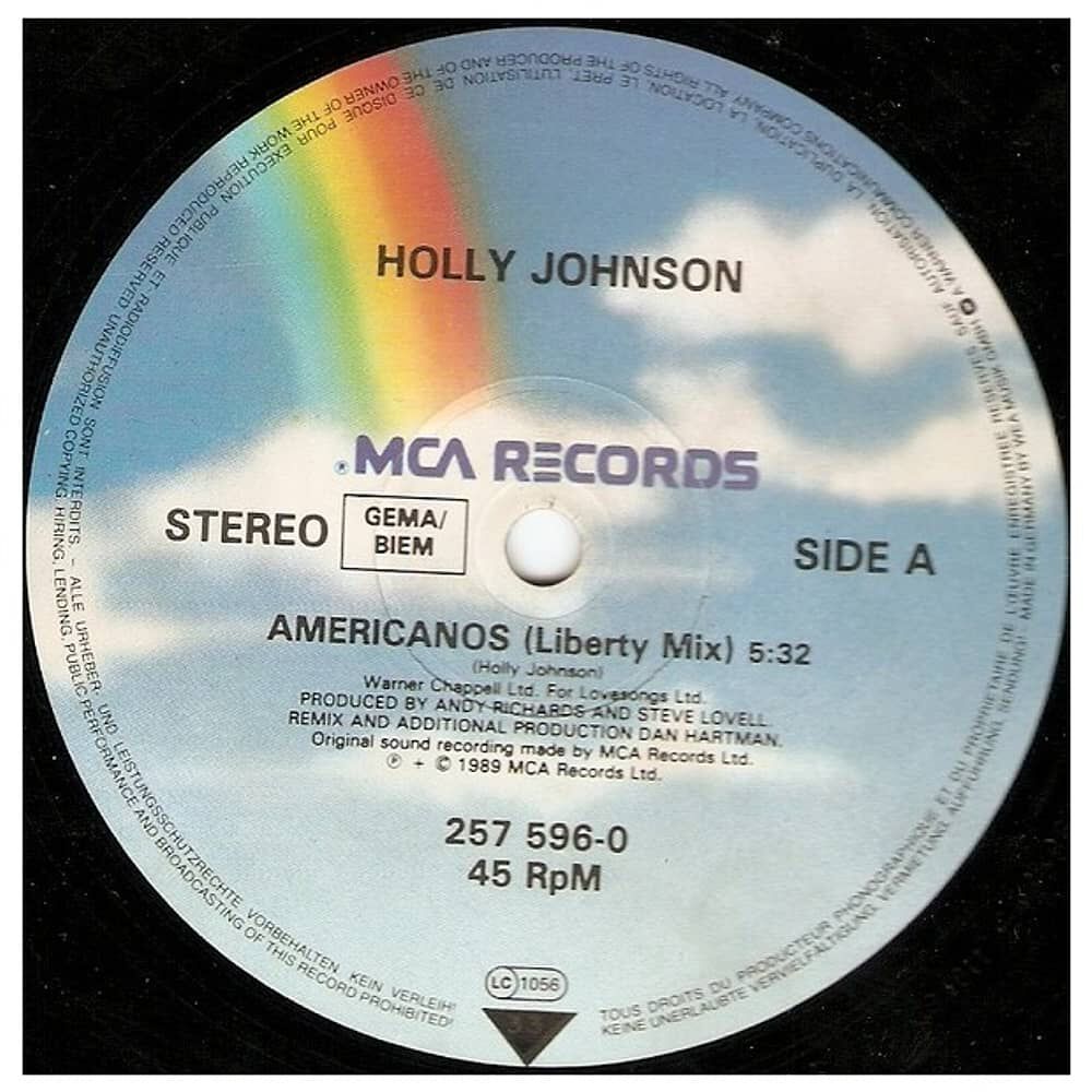 Holly Johnson - Americanos | 12" Maxi Single Usado image number 2.0