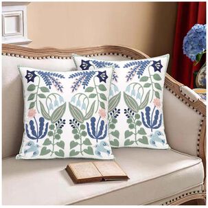 Funda De Coj&iacute;n Bordado Floral Mod10