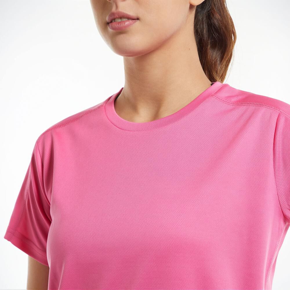 Polera Deportiva Estampado Reflectante Manga Corta Mujer Wetland image number 4.0