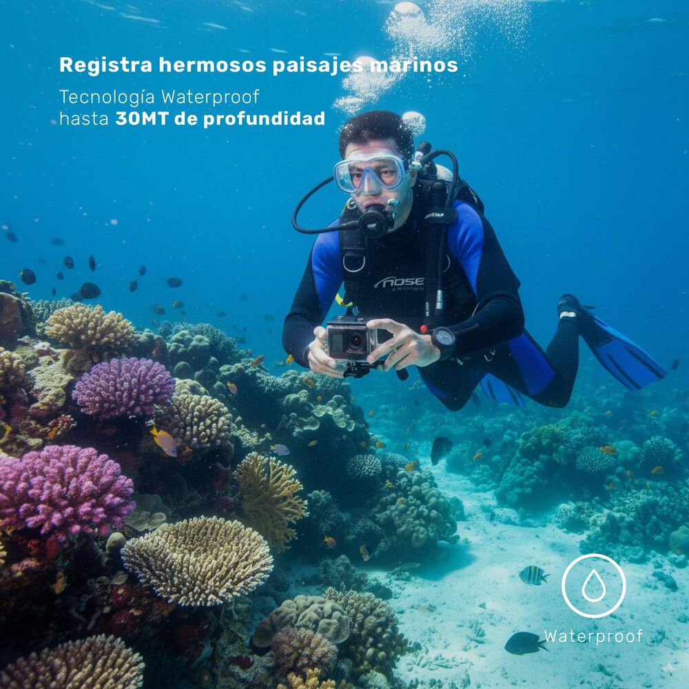 C&aacute;mara De Acci&oacute;n Doble Pantalla 4k 30ftps Xplore Lhotse image number 3.0