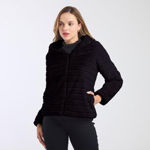 Chaqueta Fashion Regular Cuello Alto Con Capucha Mujer Kimera