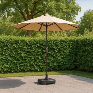 Quitasol Recto Caf&eacute; 2,7 Mt + Base 22 Litros