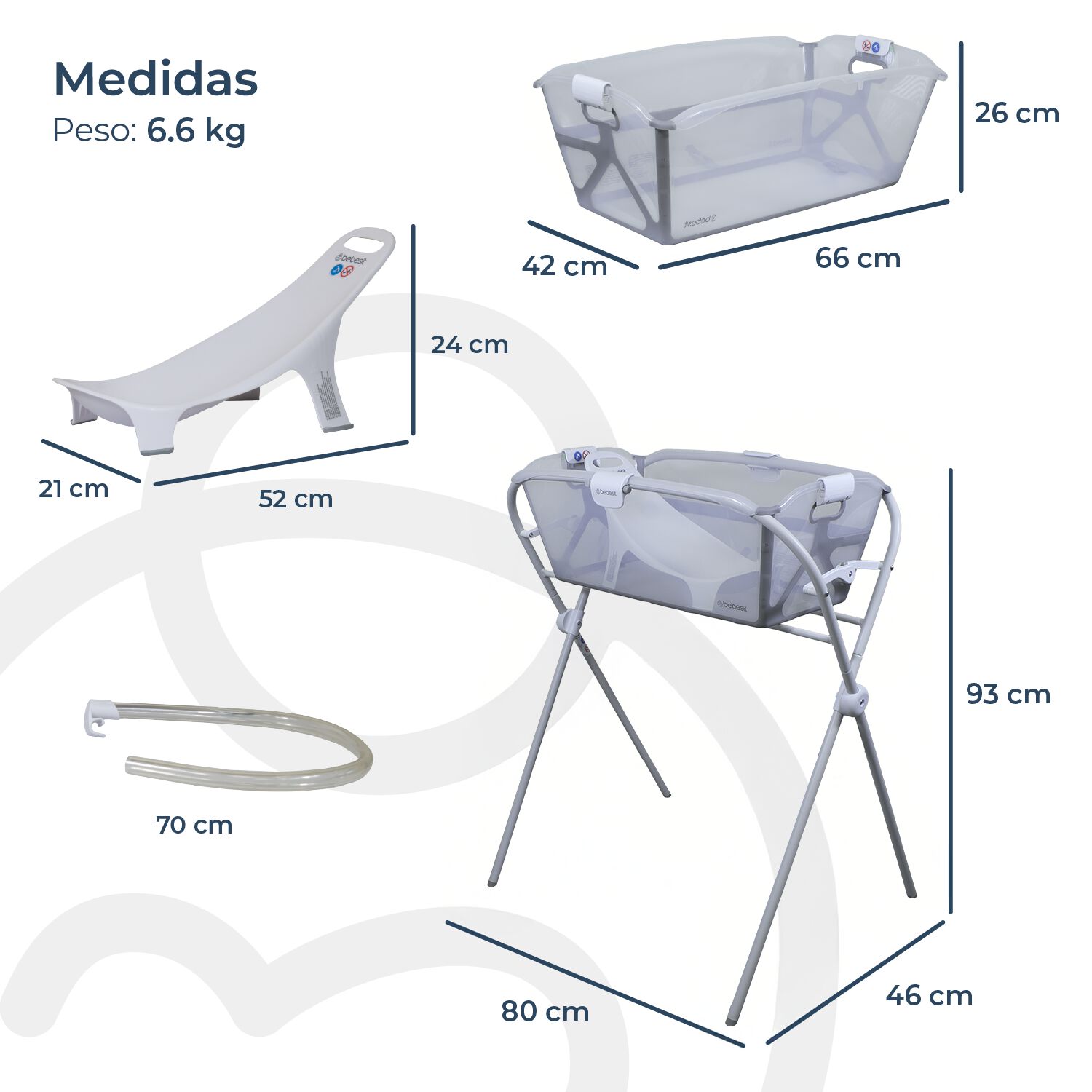 Ba&ntilde;era Flexi 3 En 1 Plegable + Soporte De Bebesit image number 9.0