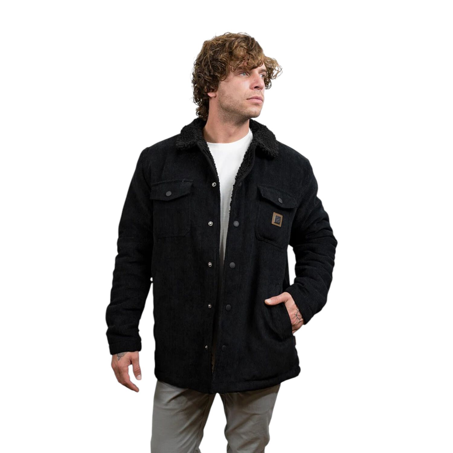 Chaqueta Harvester Negro Hombre Falcone image number 1.0