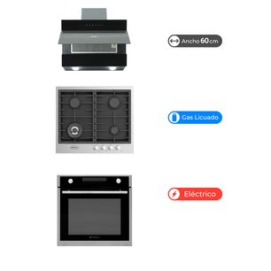 Kit Cocina Gas Licuado Albin Trotter Sky Twin Black