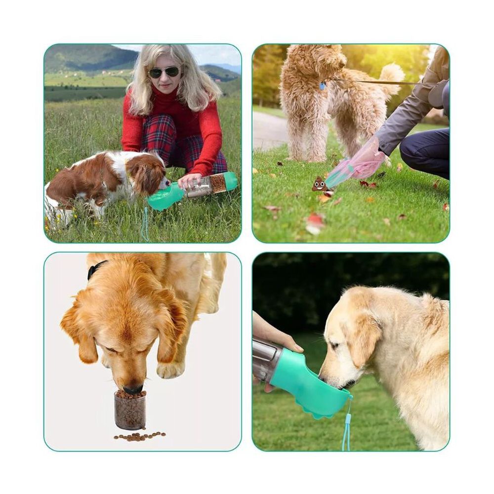 Botella Dispensador 3 En 1 Agua Comida Para Mascotas image number 4.0