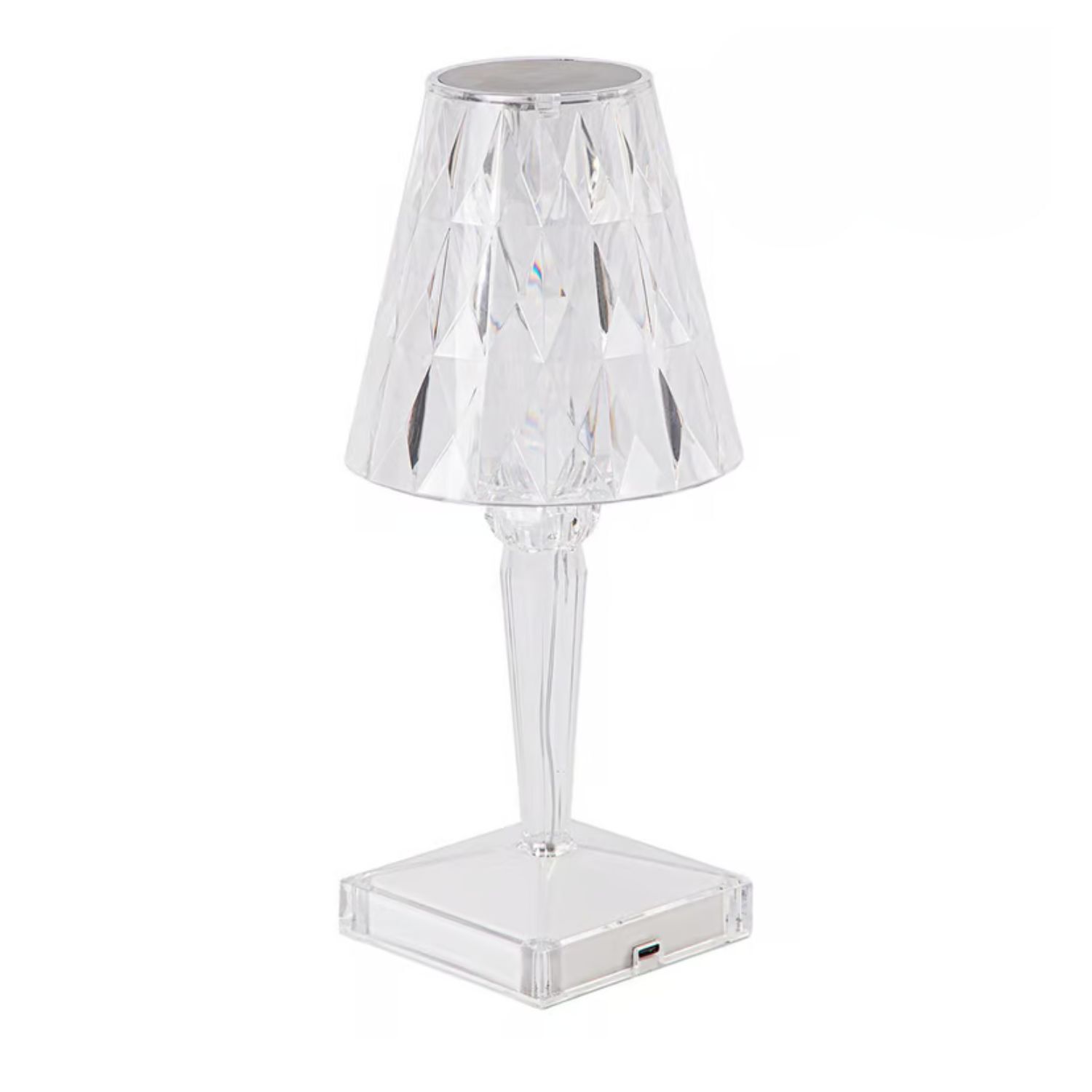 Lampara Transparente Led Adorno De Cristal Modos Tactil Usb image number 2.0