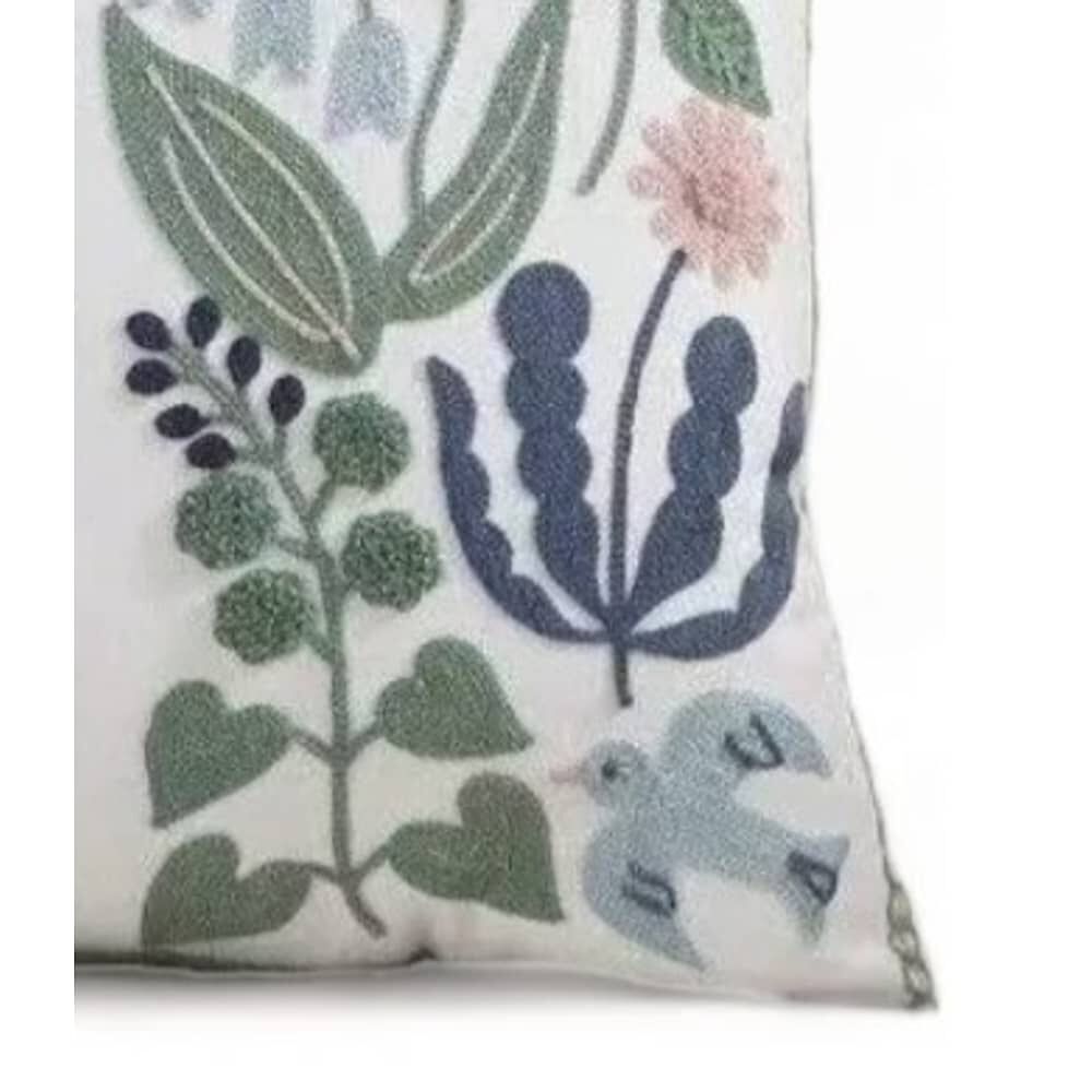 Funda Bordada Para Cojin 45x45cm Cierre Oculto Algodon image number 1.0