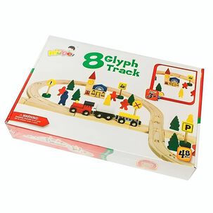 Tren Con Riel Armable Juguete De Madera