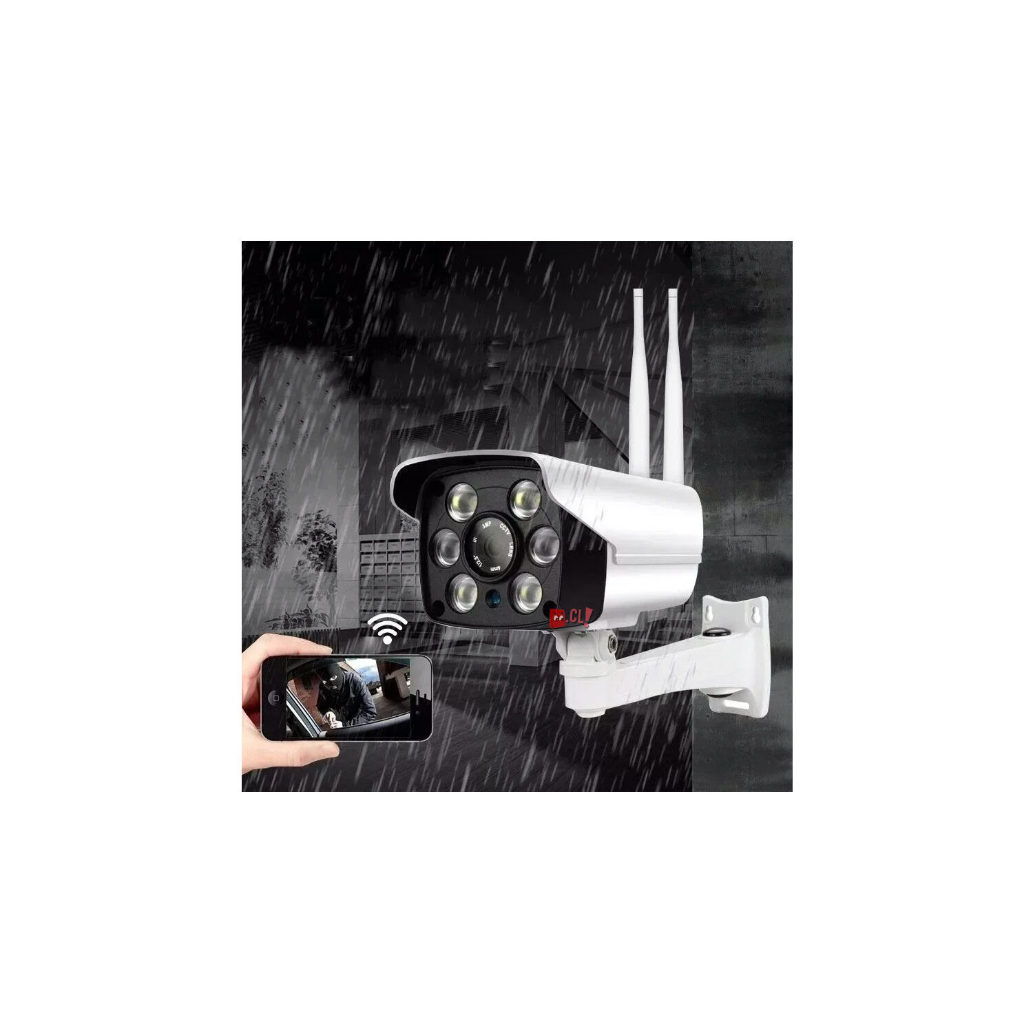 C&aacute;mara De Seguridad Wifi Full Hd Impermeable Con Led Ir - Ps image number 2.0