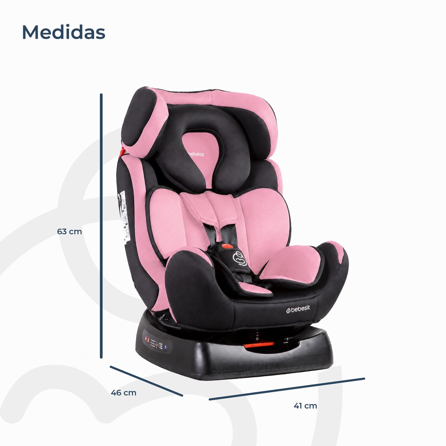 Silla De Auto Orbit Lx Rosada Bebesit image number 8.0