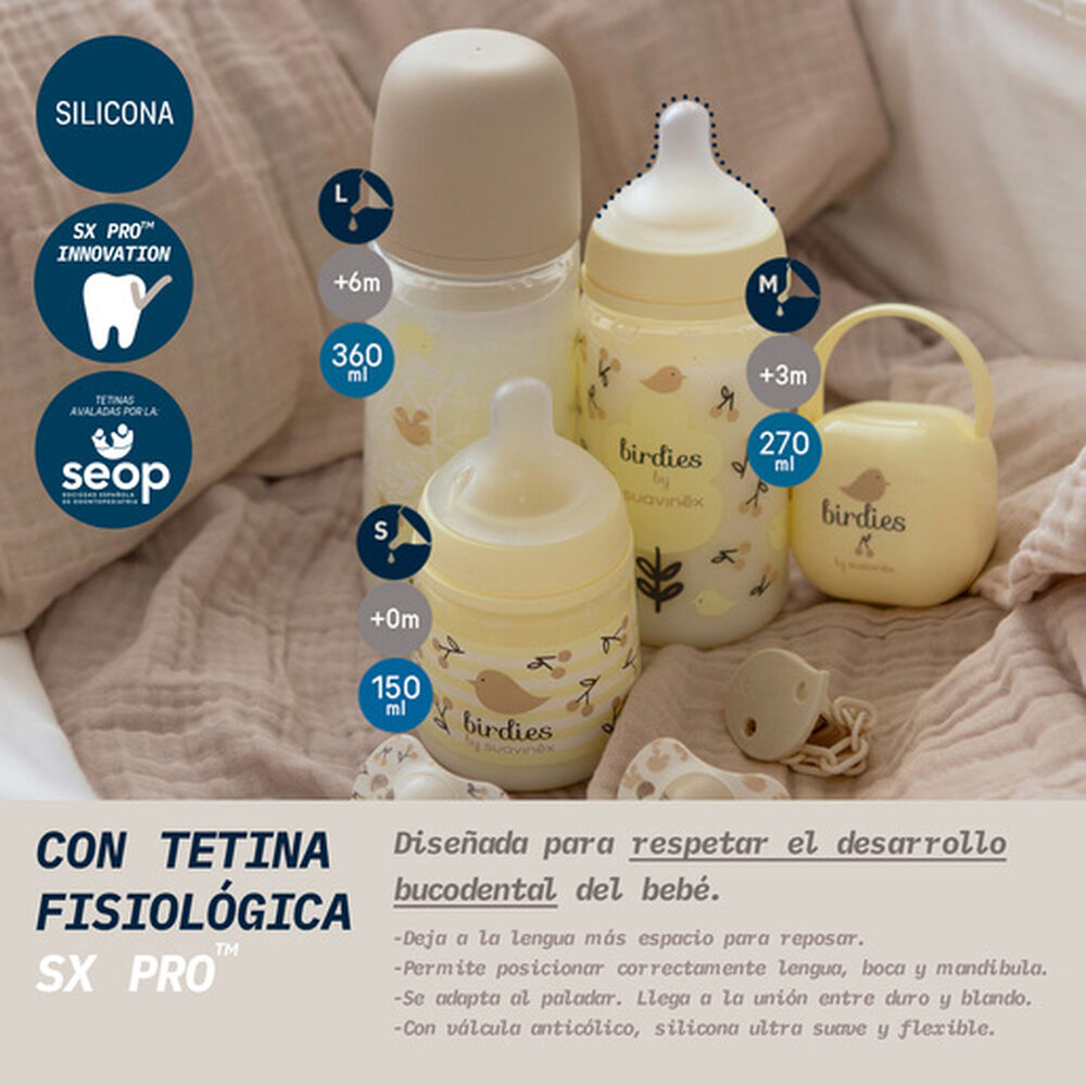 Pack Chupetes + Mamadera 270ml + Broche Wild Rosa 0-6m image number 6.0