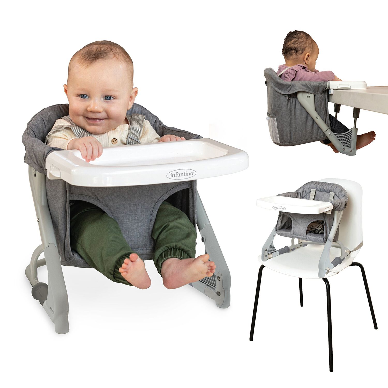 Silla Comer Port&aacute;til 3 En 1 The Ultimate Travel Booster Gris image number 2.0