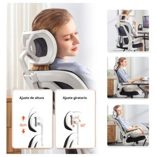 Silla Ergon&oacute;mica De Escritorio Blanca
