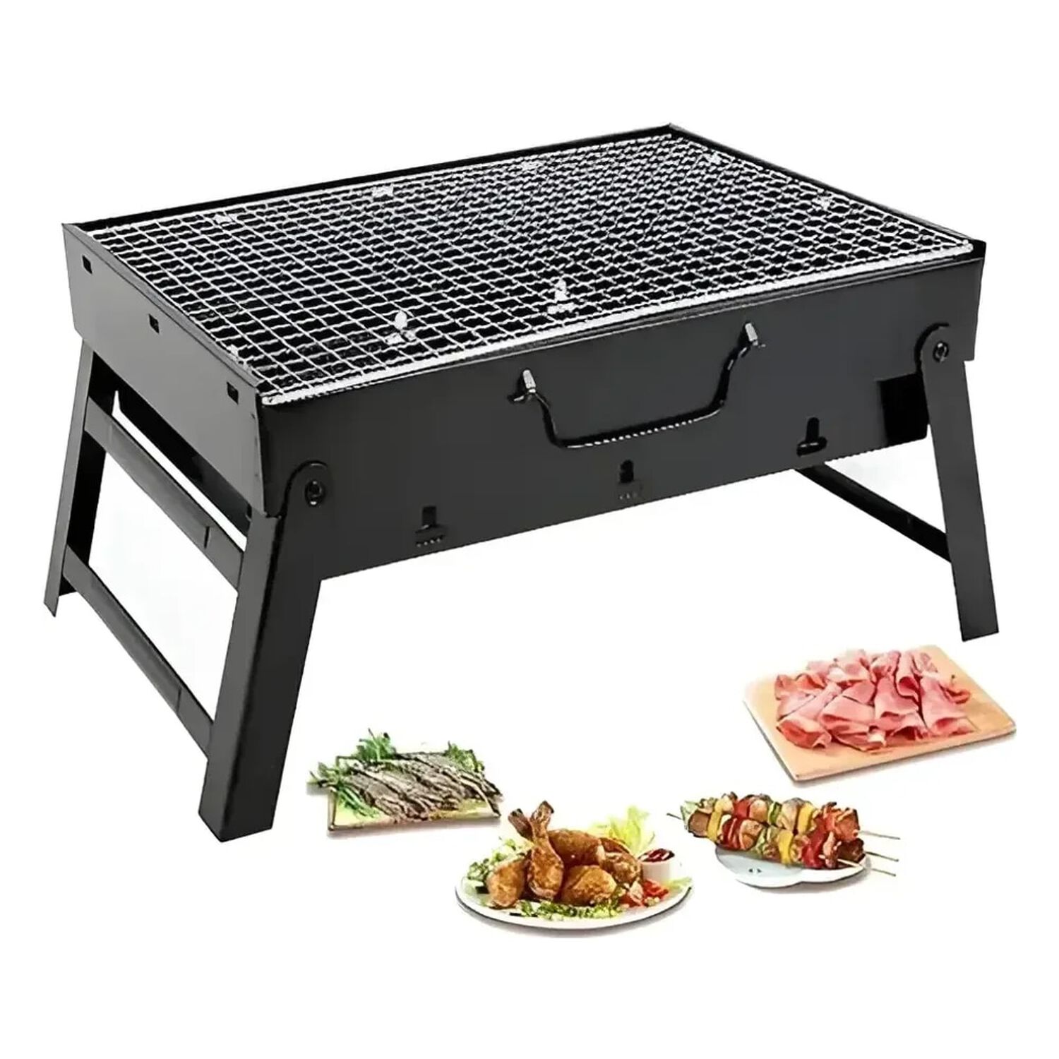 Parrilla Port&aacute;til A Carb&oacute;n Plegable Para Camping Y Asado 36x29cm image number 3.0