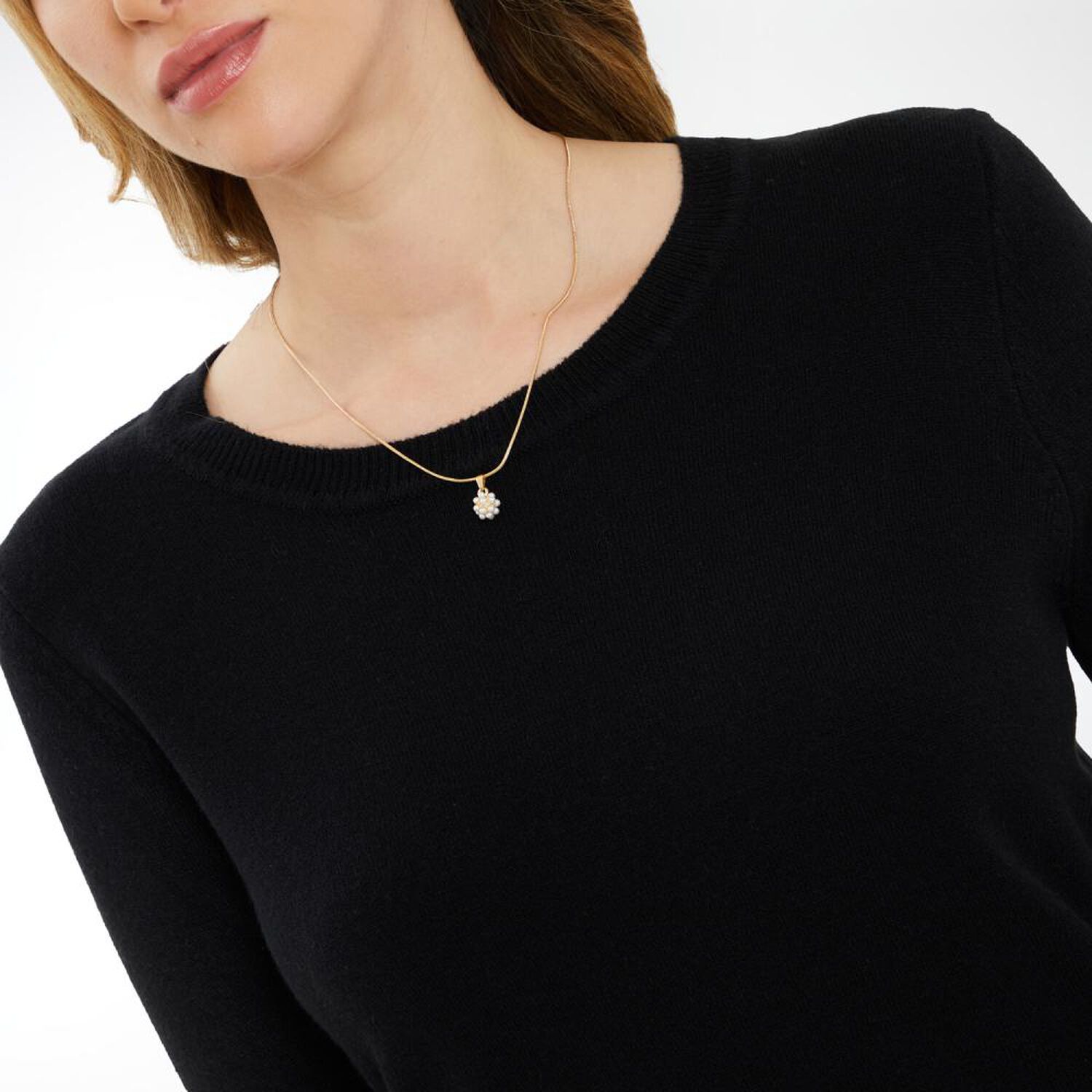 Sweater Cachemir Manga Larga Cuello Redondo Mujer Geeps image number 4.0