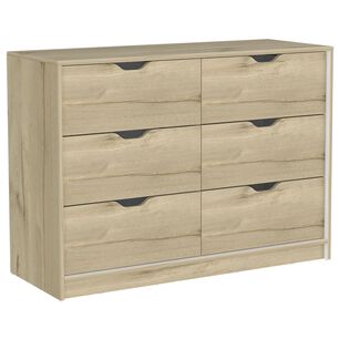 Mueble Comoda 4 Cajones 2 Puertas 77,6x107,1x41,6 Cm Caf&eacute; Claro