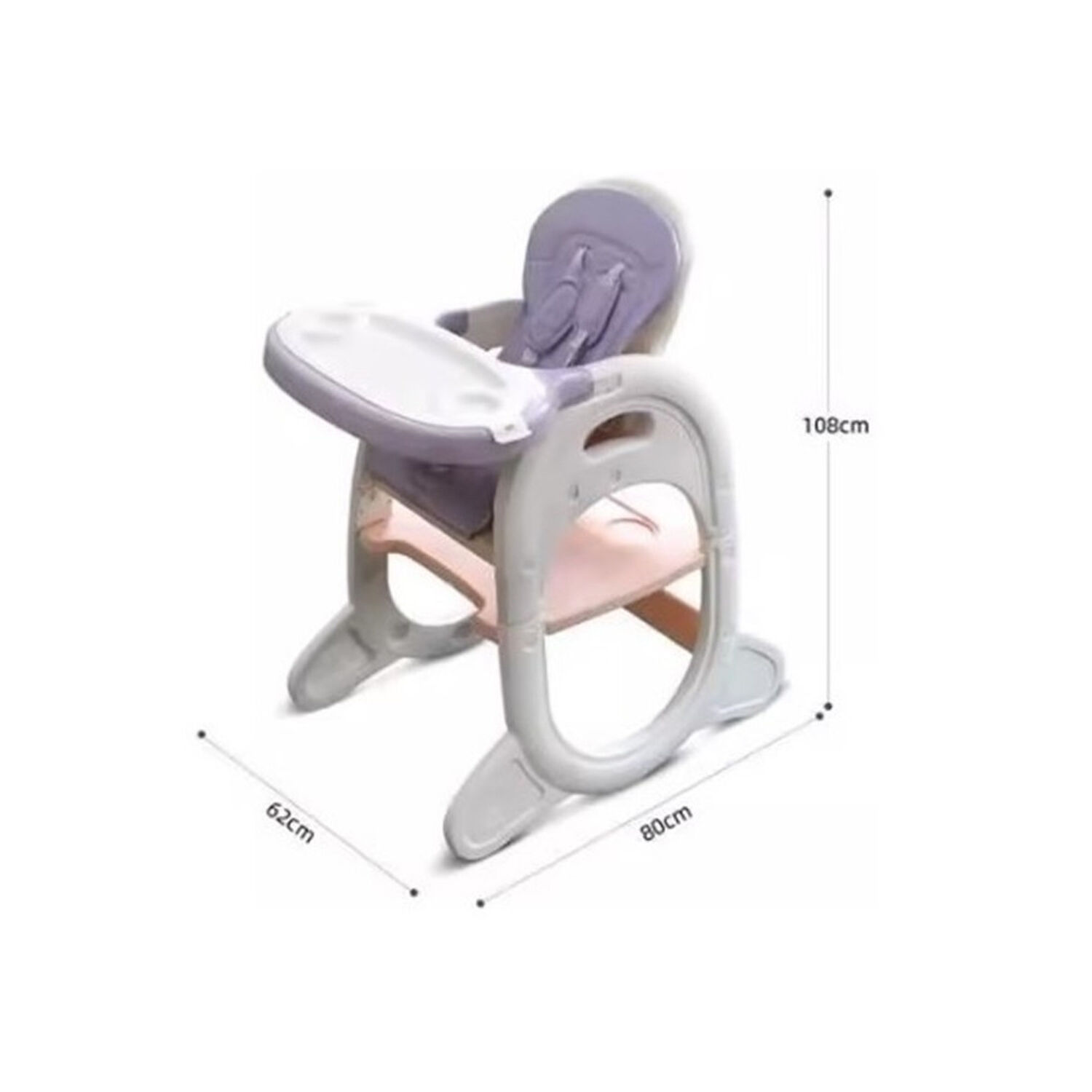 Silla De Comer Para Bebe 2 En 1 (silla + Mesa) Celeste image number 9.0