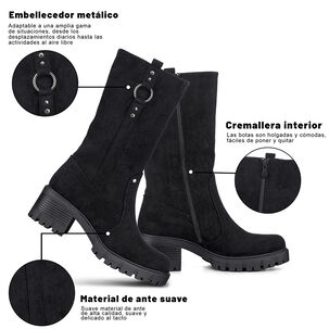 Botas Largas Casual De Gamuza Vintage Mujer Weide Hx513