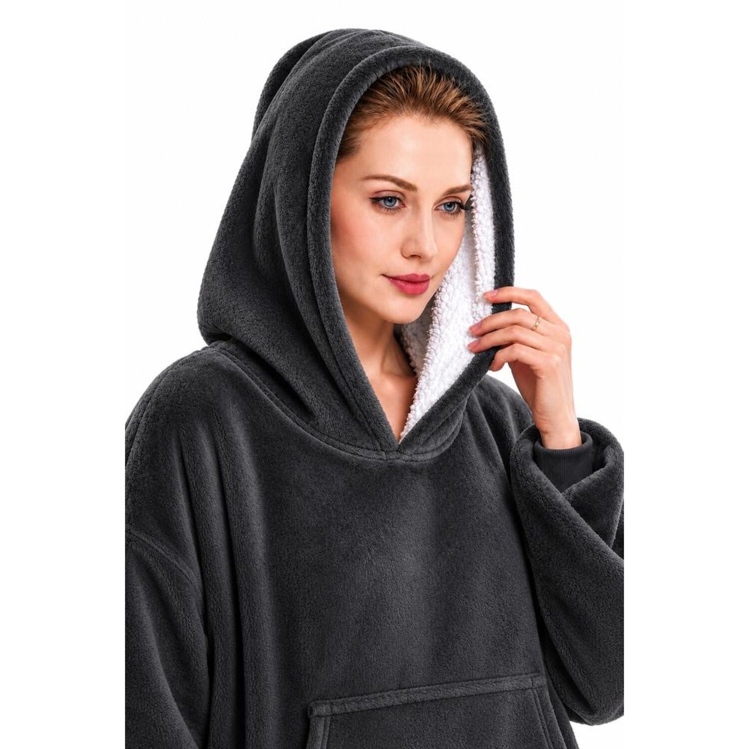 Poleron Felpa Capucha Manta Polar Invierno Unisex Talla Unic image number 49.0