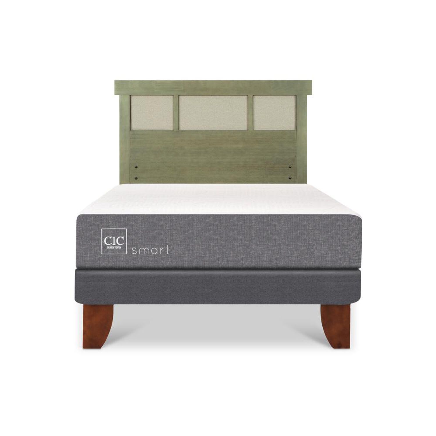 Cama Europea Cic Smart / 1 Plaza / Base Normal + Respaldo image number 0.0