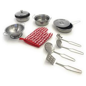 Juguete Set De Vajilla 14 Piezas De Acero Infantil