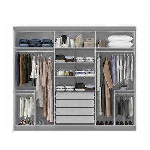 Cl&oacute;set Di Poretti Design Closet Titanium / 6 Puertas / 4 Cajones