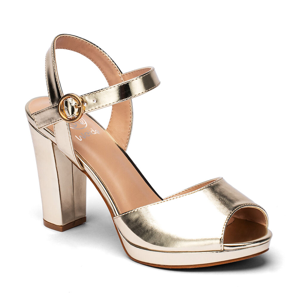 Sandalia Taco Dorado Fiesta You198 Weide image number 2.0