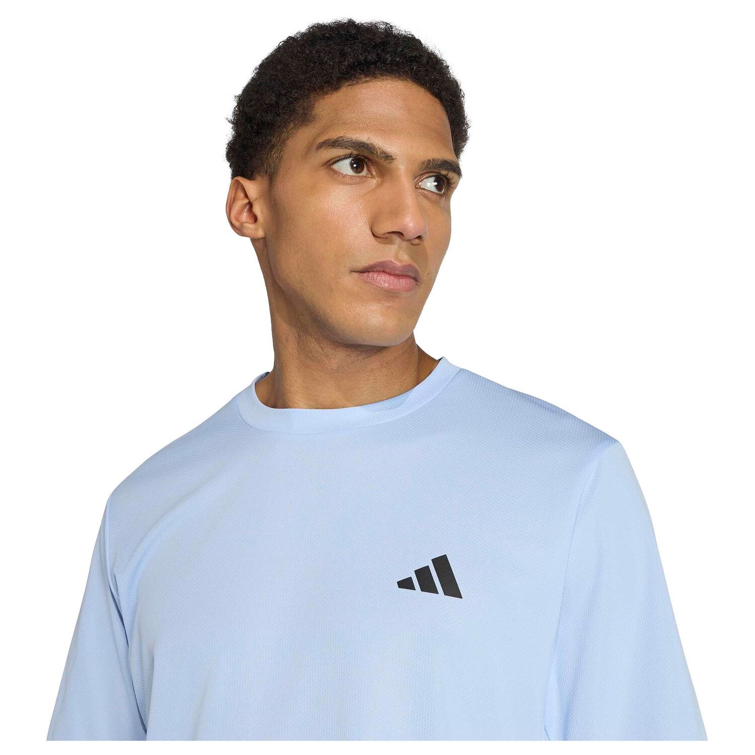 Polera Deportiva Celeste Adidas image number 5.0