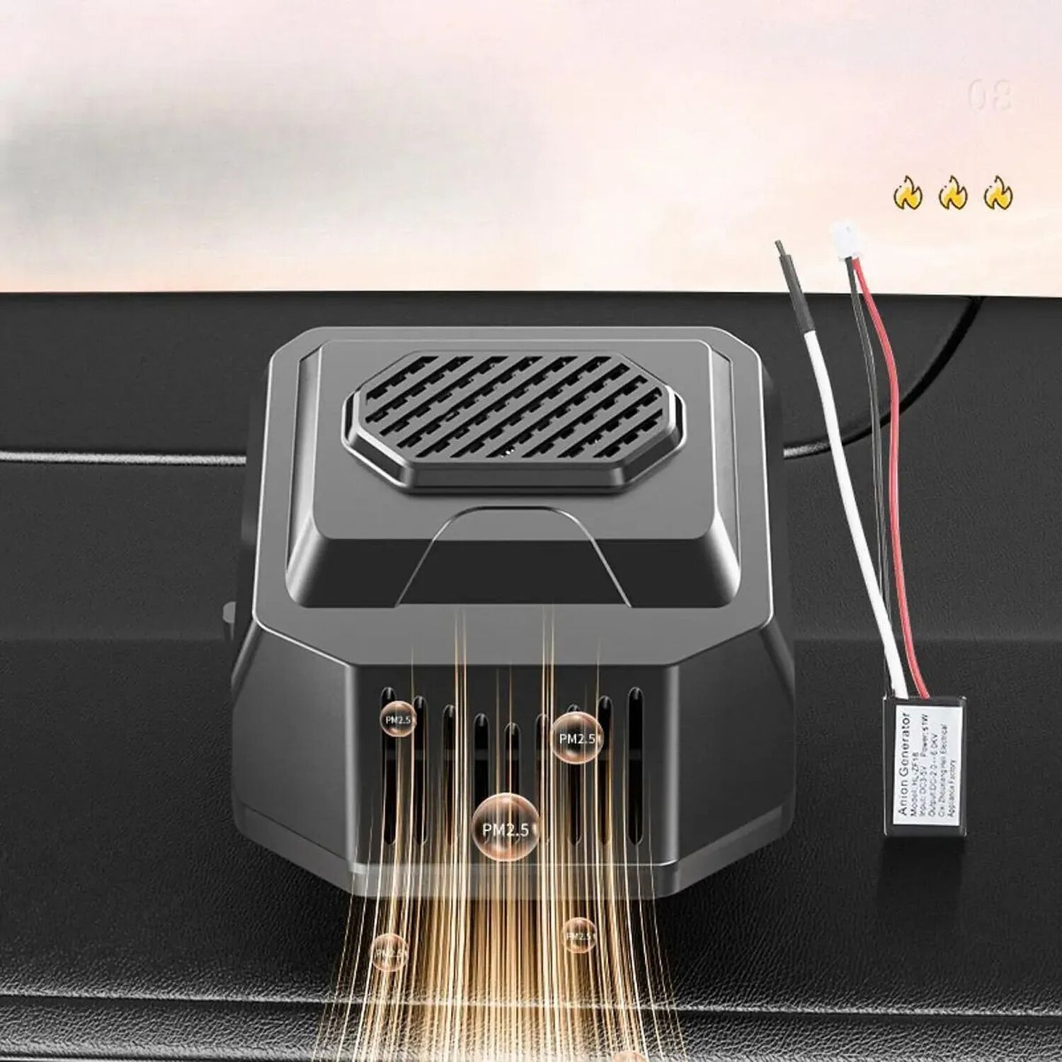 Calefactor Desempa&ntilde;ador Auto 12v 200w | Calentador 2 En 1 Para Invierno image number 4.0