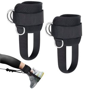 Pared Negra Tobilleras Para Polea Gym Gl&uacute;teos Banda Tensi&oacute;n