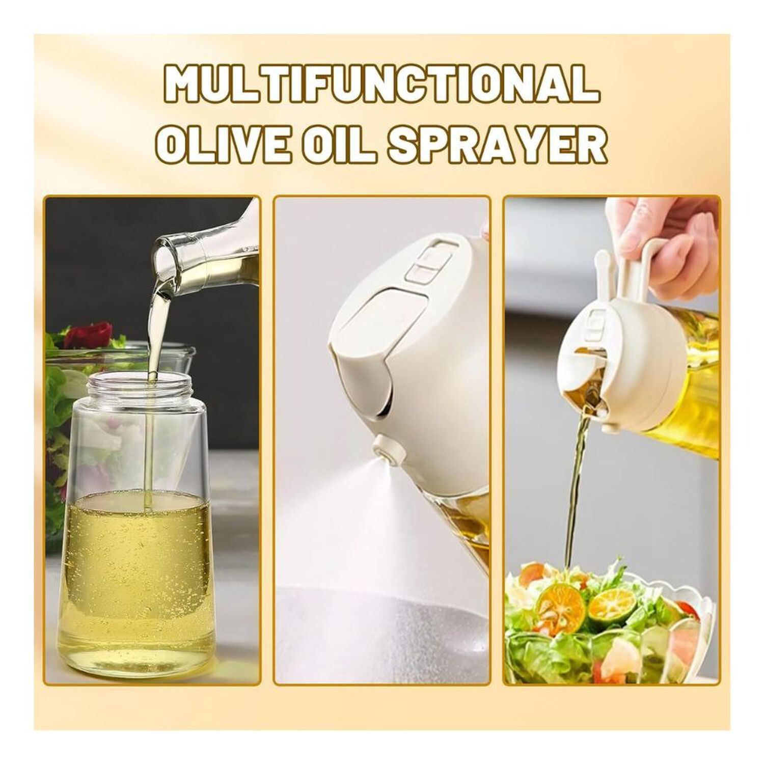 Dispensador Y Pulverizador De Aceite 2 En 1 Blanco 470 Ml image number 1.0