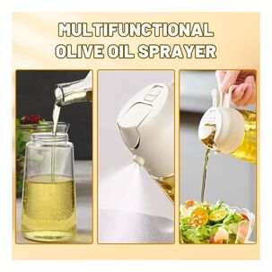 Dispensador Y Pulverizador De Aceite 2 En 1 Blanco 470 Ml