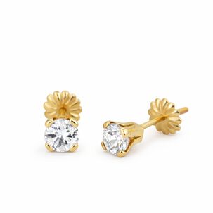Aros Chispas Con Circ&oacute;n 5mm Oro 18k Nacional No1