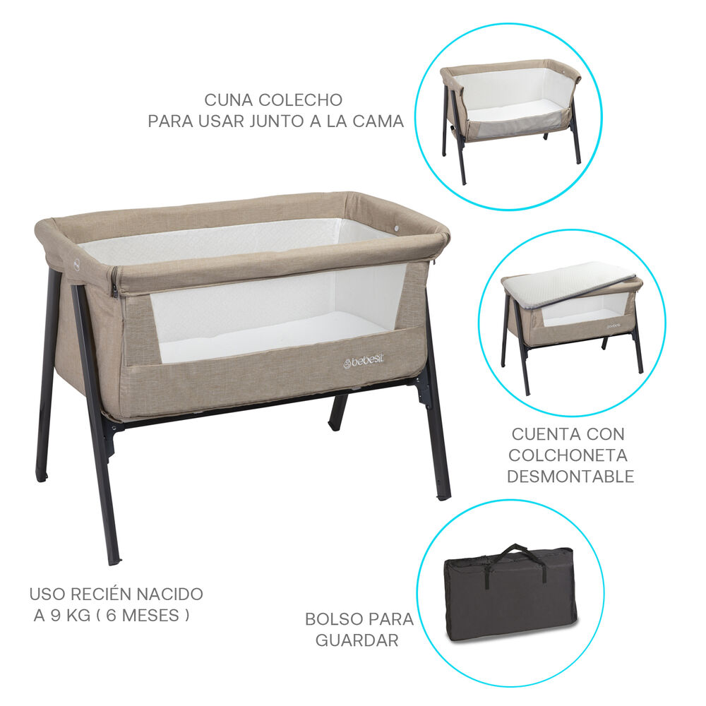 Cuna Colecho Easy Beige image number 5.0
