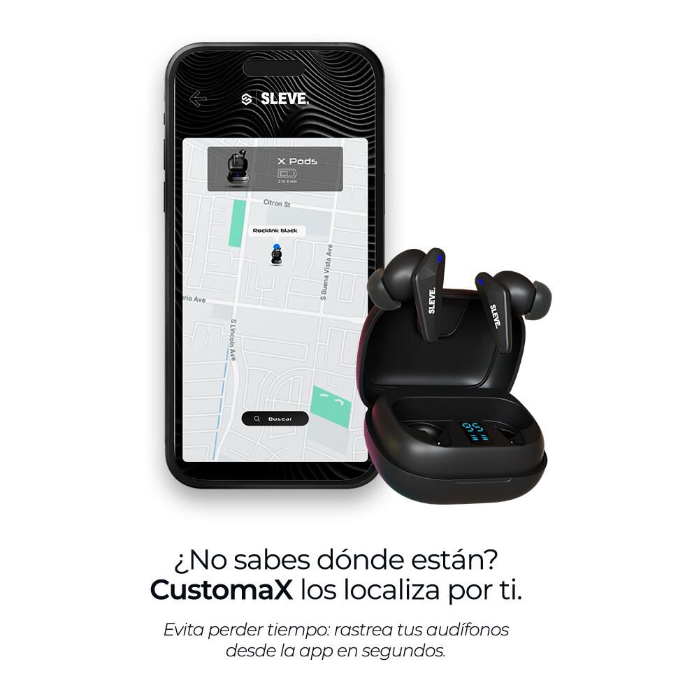 Audífonos Sleve X Pods 2Gen Black image number 7.0
