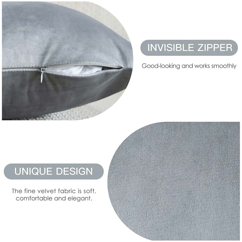 Pack De 02 Fundas De Coj&iacute;n De Terciopelo Suave 45x45 Mod10 image number 2.0