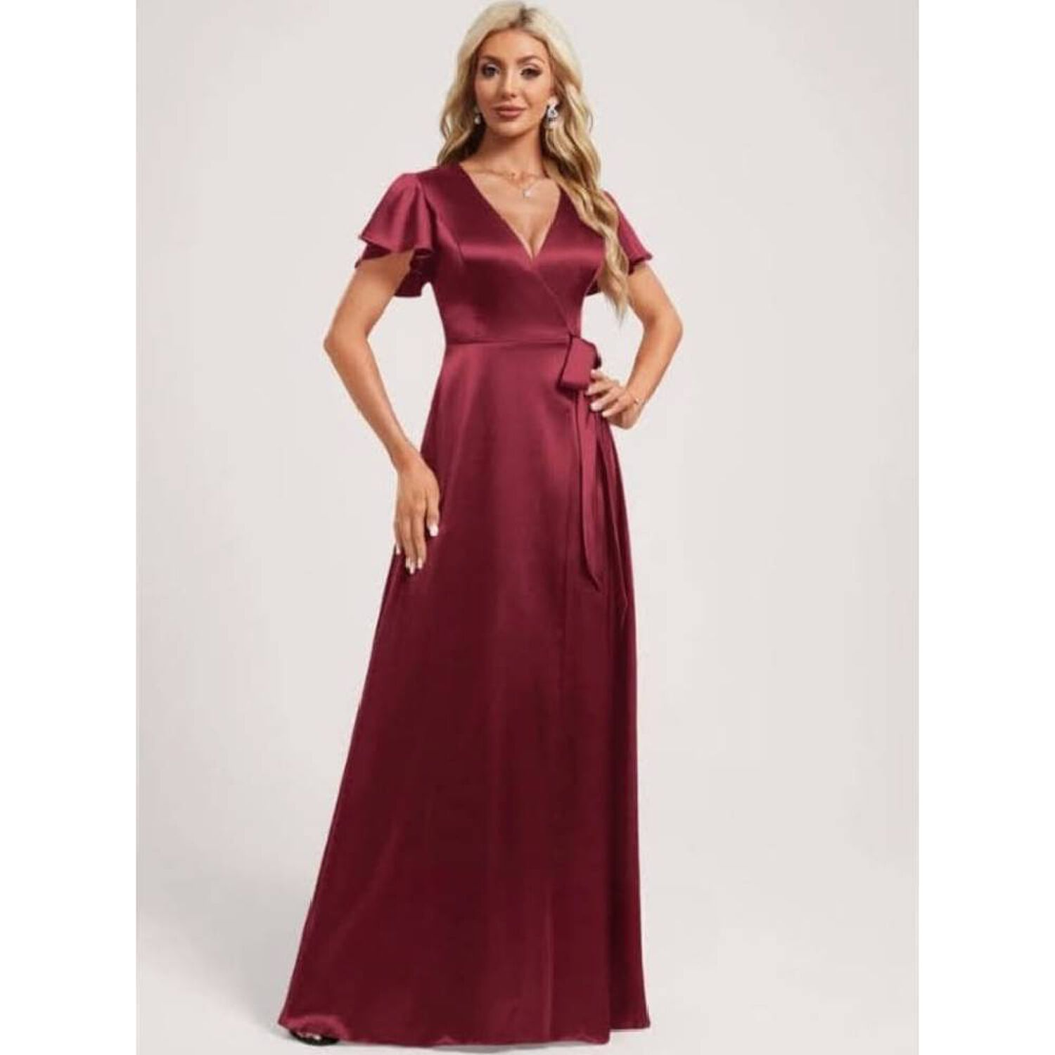 Vestido Maxi Largo Satin - Yocelyn image number 0.0
