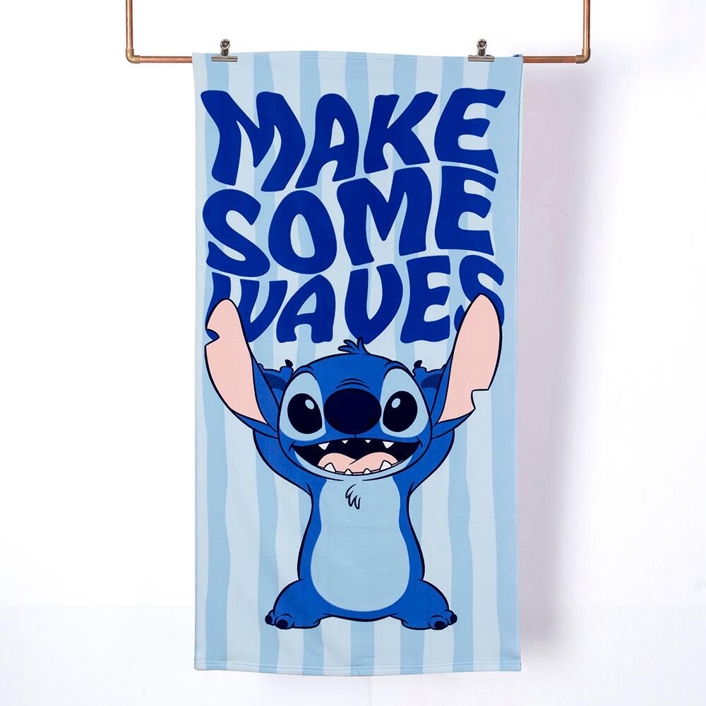 Toalla De Playa Infantil Con Jockey Disney-stitch Olas / 140x70 Cm image number 1.0