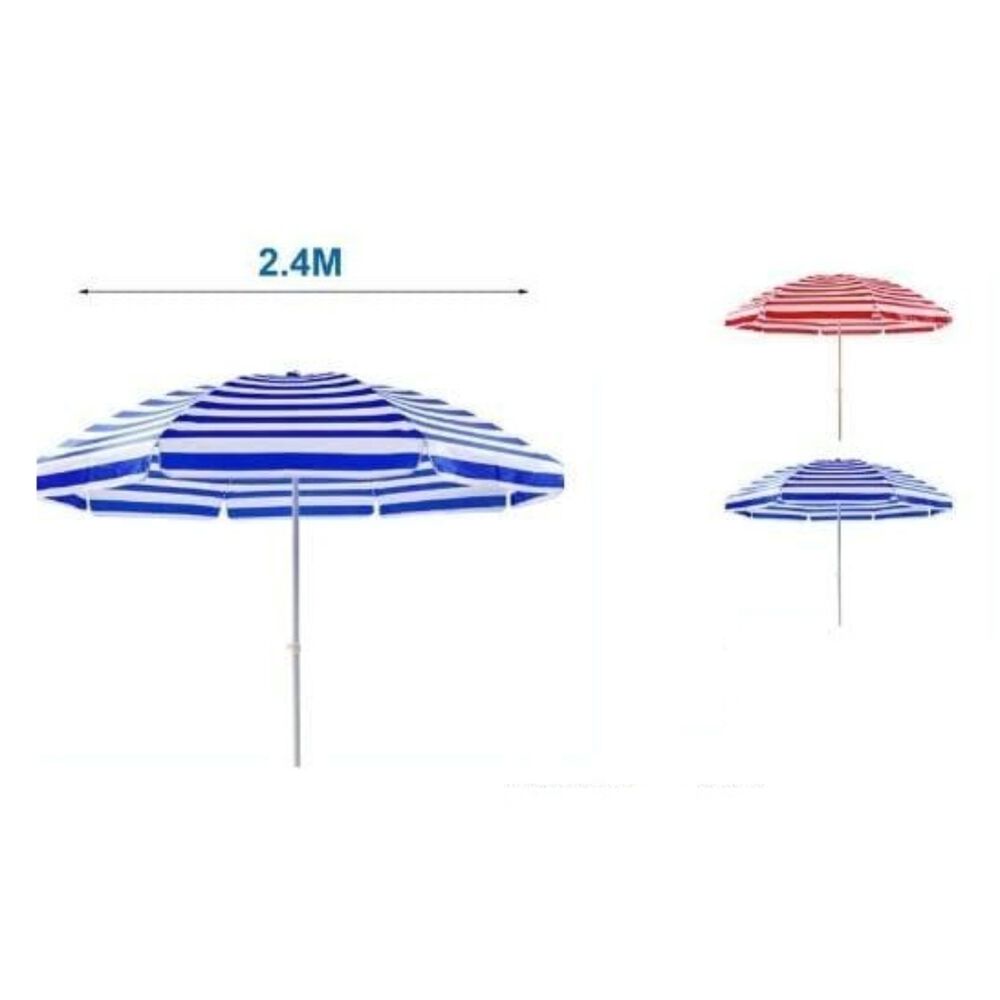 Sombrilla 2.40 Mts Diametro Playa Camping Diseño Rayas image number 0.0