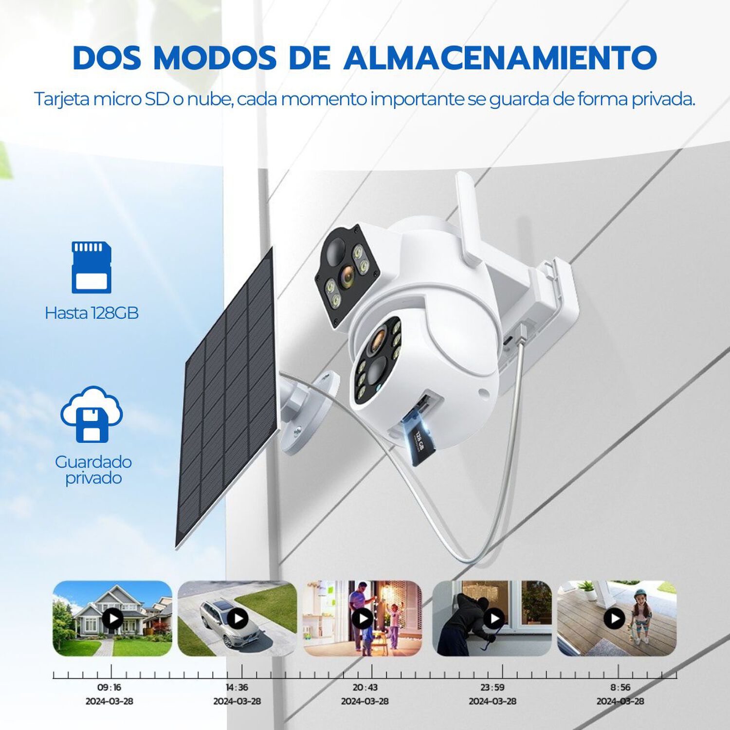 C&aacute;mara Solar 5g 360 Ip66 Visi&oacute;n Nocturna Hd 128gb Wifi image number 5.0