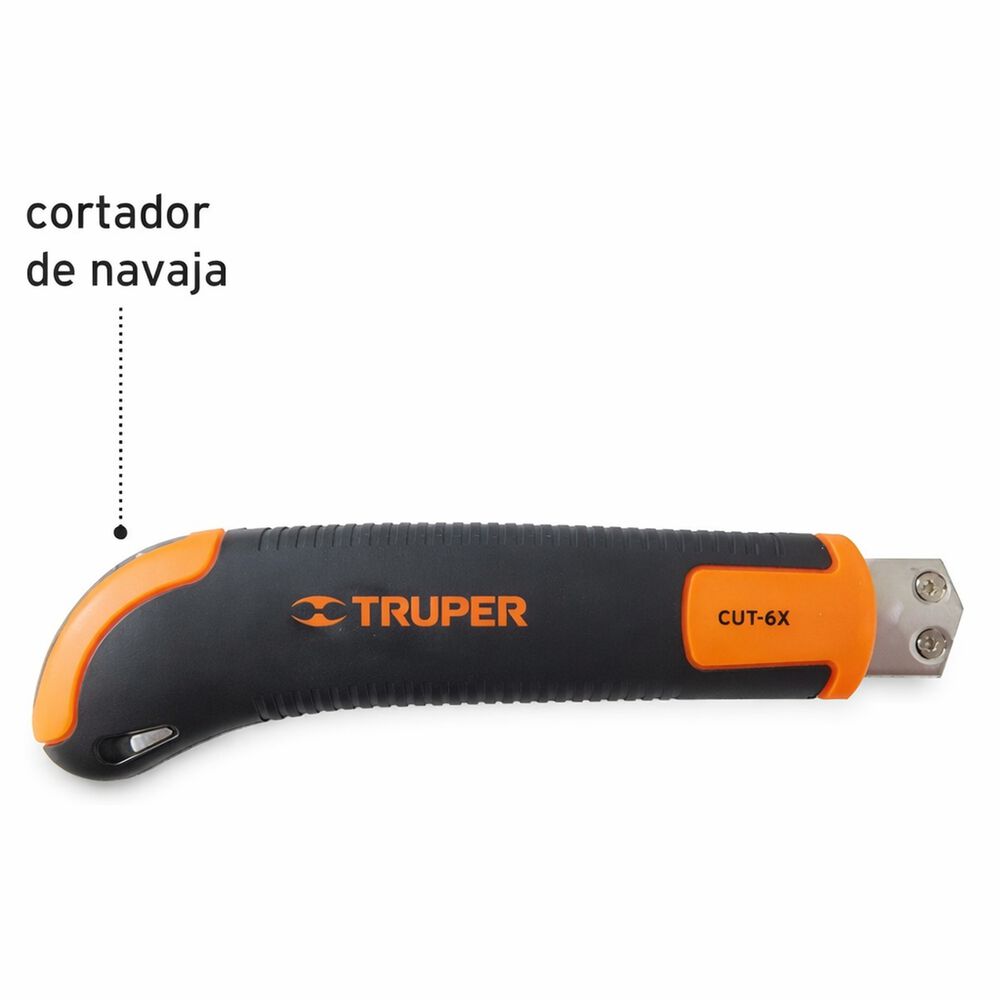 Cuchillo Cartonero De 15 Cms Con Grip + 3 Hojas Repuesto image number 2.0