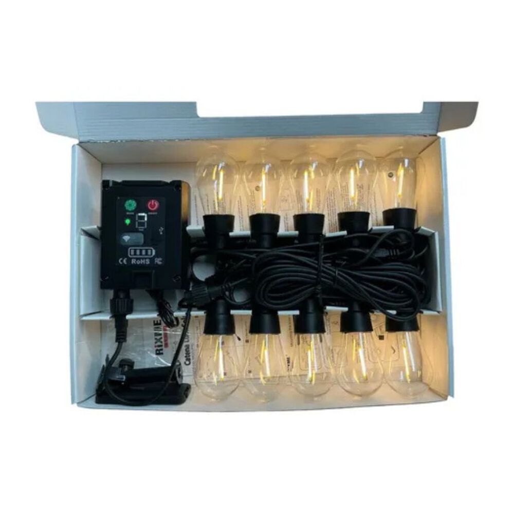 Guirnalda De Luces Led Para Exteriores Con Panel Solar image number 1.0