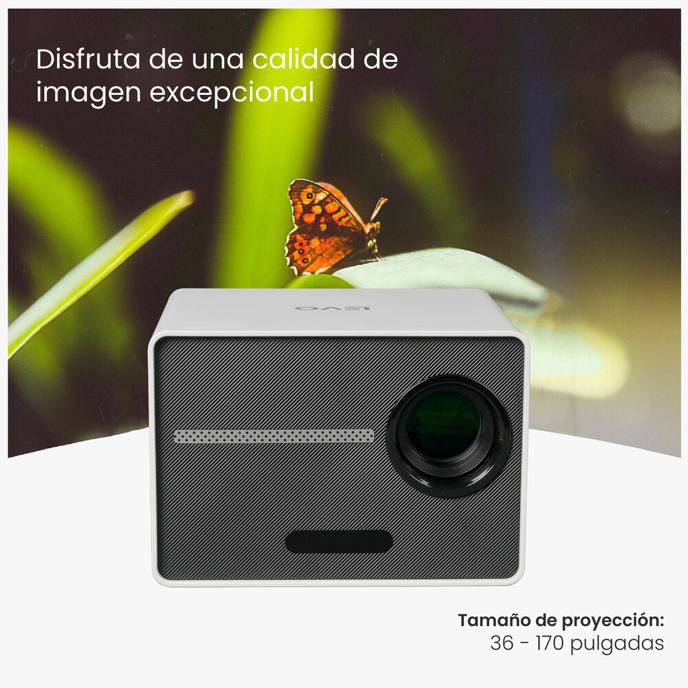 Proyector Portatil Mini Halo 9000lm + Telón 100" Levo image number 2.0