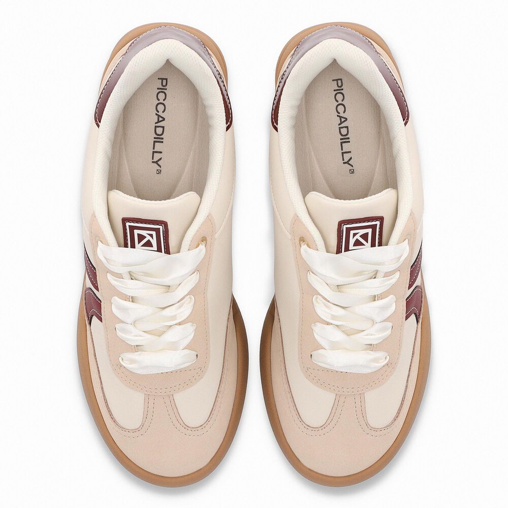 Zapatilla Mujer Beige/burdeo Caroline Piccadilly image number 3.0