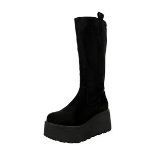Bota Larga Con Plataforma Lek Negro Alquimia