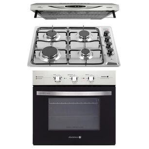 Kit De Cocina Sindelen Campana CA-610EIN + Encimera CEG-4600IN + Horno HE-7200IN 4 Quemadores