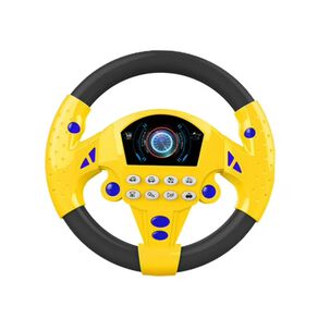 Juguete Volante Simulador De Auto Para Ni&ntilde;os Amarillo