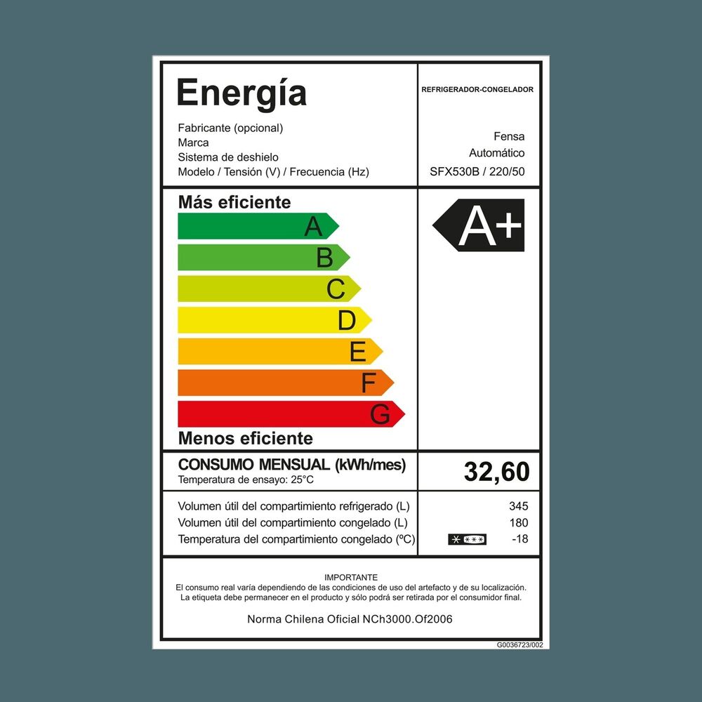 Refrigerador Fensa 525l No Frost Side By Side Sfx530b Negro image number 11.0